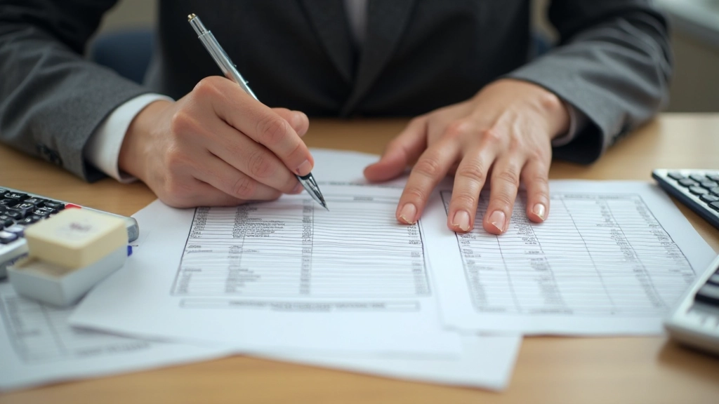 Close-up of organized financial planning documents with charts and calculations