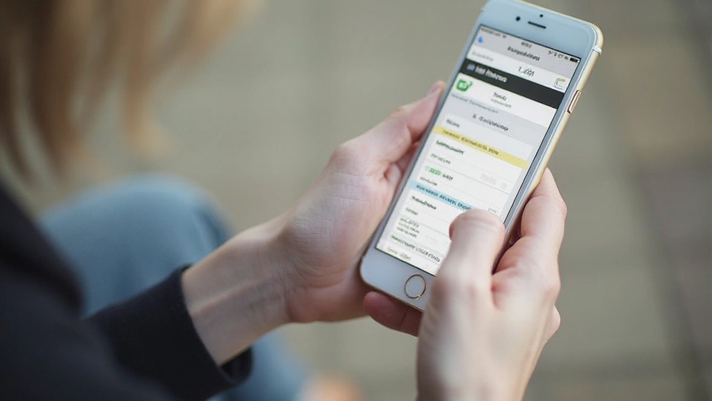 Smartphone scherm toont budgetapplicatie interface